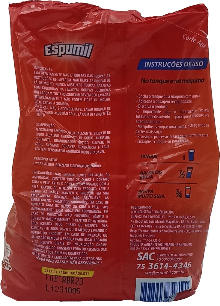 Detergente en Polvo Espumil